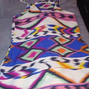 Colorful Summer Dress with Double Strap